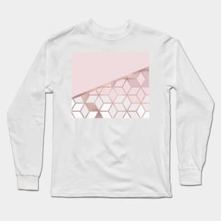 Sweet Rose Harmony - Geometric Split II Long Sleeve T-Shirt